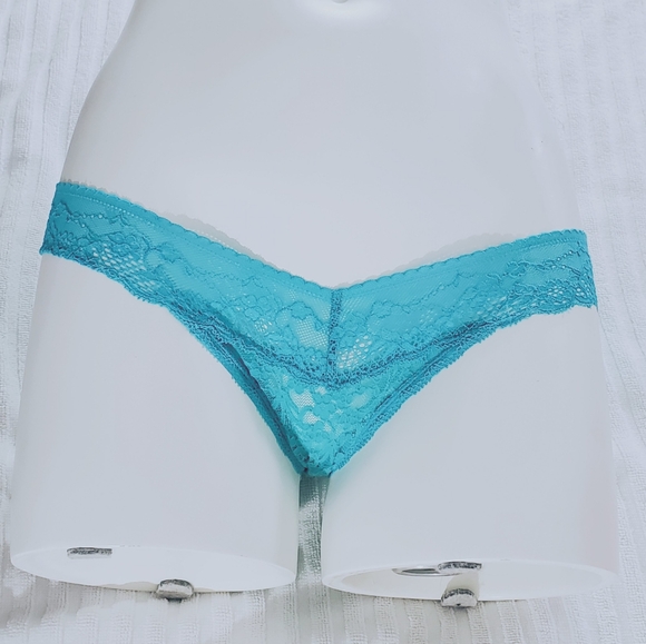 aerie Other - AERIE Low Rise Cheeky Lace Panty In Mint Blue